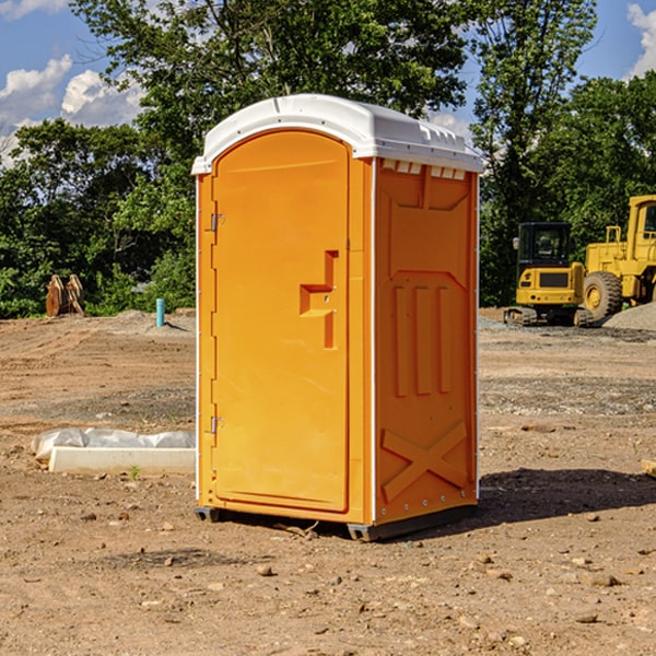 are there any restrictions on what items can be disposed of in the portable toilets in Bradford Woods